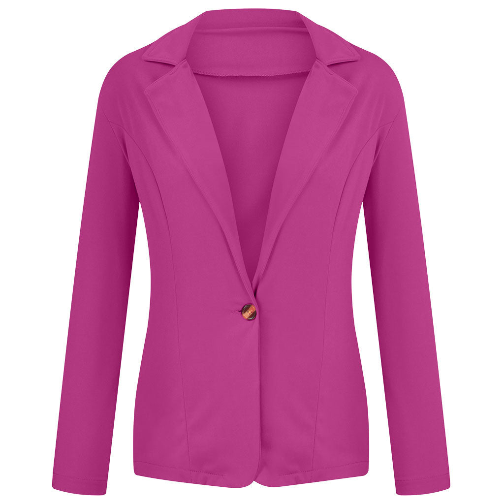 2024 Women's Slim Fit Small Suit Coat – Lapel, Long Sleeve, Sweet Button Design in Multi-Color