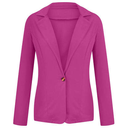 2024 Women's Slim Fit Small Suit Coat – Lapel, Long Sleeve, Sweet Button Design in Multi-Color
