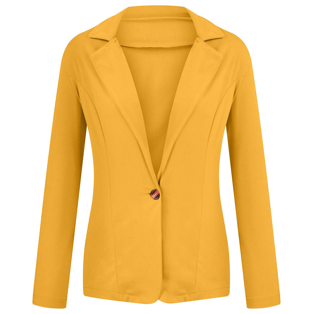 2024 Women's Slim Fit Small Suit Coat – Lapel, Long Sleeve, Sweet Button Design in Multi-Color
