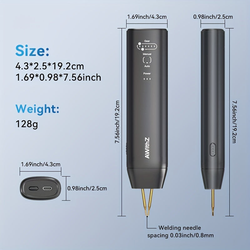 Rechargeable Lithium Battery Handheld Spot Welder - 11-Gear Adjustable, Automatic/Manual Modes | For 18650 Batteries, Nickel Sheets, Iron & Stainless Steel - Portable, Efficient, Long-Lasting Power