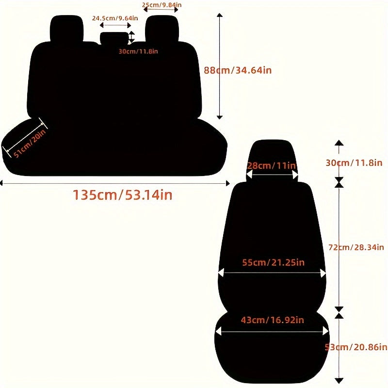 5 Seats Car Seat Cover – SUV Waterproof PU Leather Full Set Car Seat Cushion – Universal Fit for All Vehicles