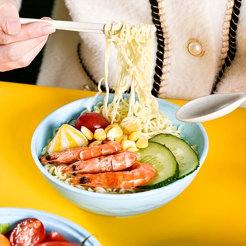 Ramen Bowl Set – Microwave Safe Noodle Cooker with Spoon, Chopsticks and Fork, Perfect for RV, Camping, Picnic, Kitchen and Dorm
