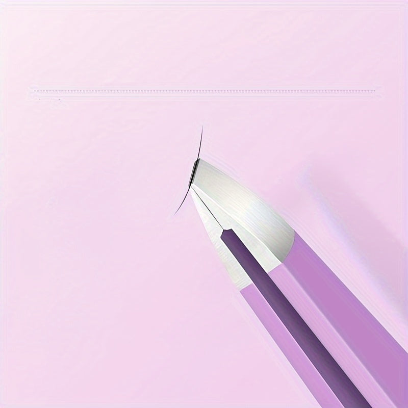 Purple Metal Eyebrow Tweezers – Precision Grooming & Hair Removal Tool