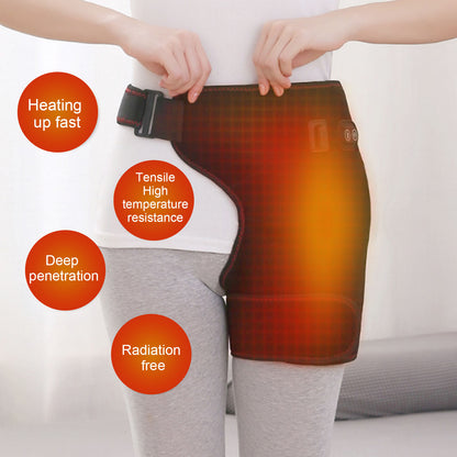 Heated Hip Groin Brace – Flexible & Portable Thigh Support for Muscle Relaxation and Pain Relief