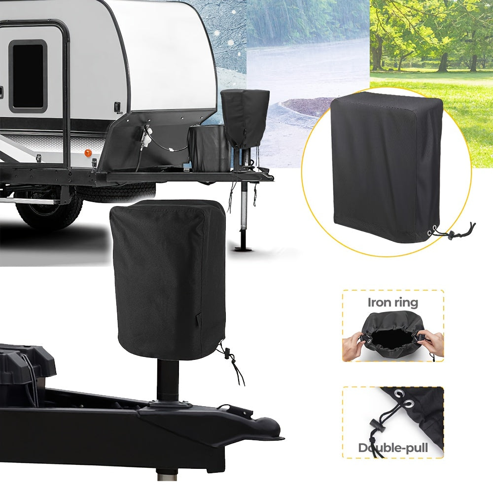 BougeRV Heavy-Duty Electric Tongue Jack Cover – All-Weather RV Protection – Universal Fit & Durable 600D Design