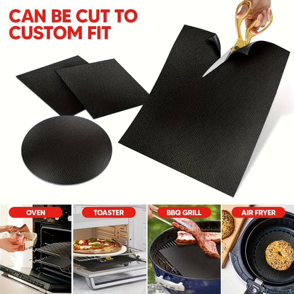 2-Pack Non-Stick Oven Mats – Heavy Duty, Reusable Liners for Electric and Gas Ovens – BPA and PFOA Free – Ideal for BBQ, Grilling, and Party Favors