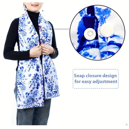 Adult Bib Scarf for Eating – Washable, Waterproof and Oil-Proof, Clothing Protector for Elderly Women, Dignity Dining Scarf Bibs for Seniors