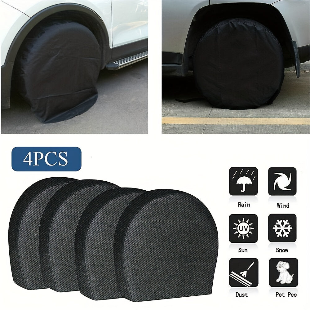 4 Pack Waterproof Tire Covers – Protect RV, Trailer, Camper Wheels from Corrosion