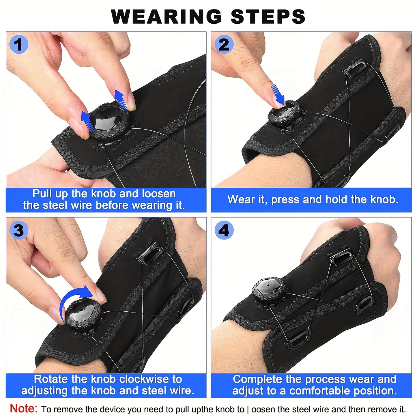 Adjustable Wrist Brace with Precision BOA Closure – Night Sleep Support for Carpal Tunnel, Sprains, Tendonitis, Arthritis, Wrist Pain for Men and Women