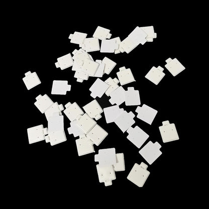 100PCS White Earring Cards with Puff Pad – Ear Studs Display Holder Tray Inserts Jewelry Organizer Wholesale