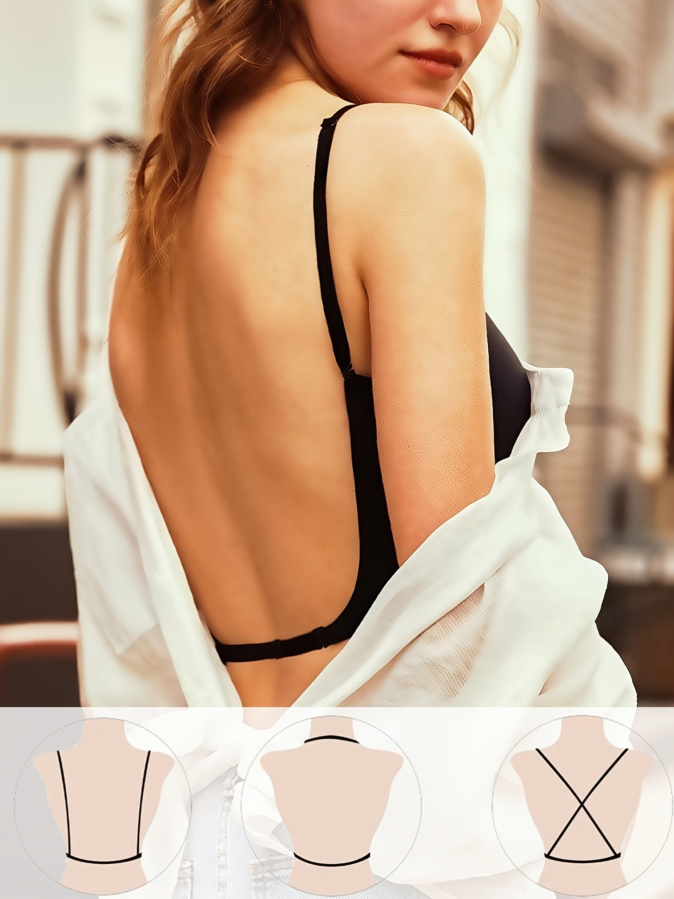 2pcs Seamless U-Backless Sports Bra Set - Breathable, Comfortable Crop Top with Adjustable Straps for Yoga and Fitness