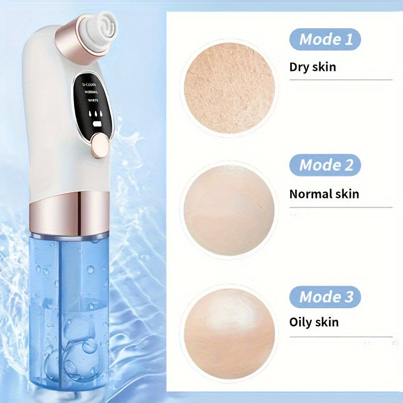 6-in-1 Advanced Electric Blackhead Remover Kit - Rechargeable, Portable Facial Cleansing Device with Exfoliating, Massaging, LED Light Functions | Ideal Skin Care Tool for Men, Women, Perfect Mother's Day Gift