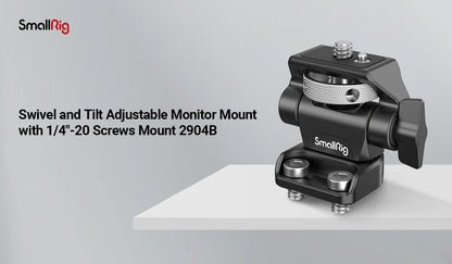 SmallRig DSLR Camera Clamp – Swivel & Tilt Adjustable Monitor Mount with Screws for Monitor, Flash Light & DIY Attachment (2903B)