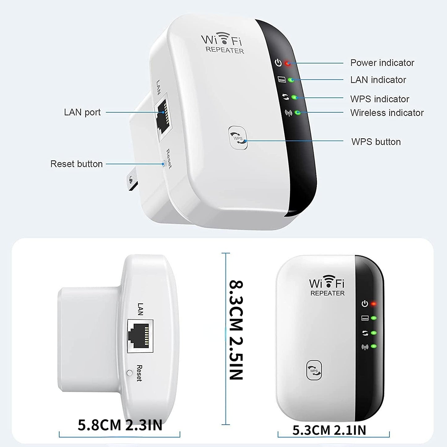 Boost Your WiFi Signal - Long Range Wireless Repeater Access Point, Up to 300Mbp
