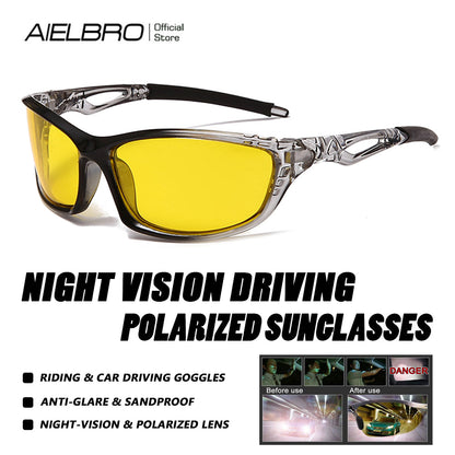 AIELBRO Polarized Night Vision Glasses – Anti-Glare Driving & Nighttime Glasses