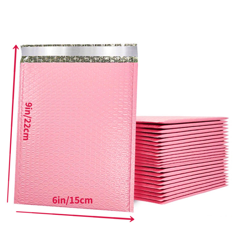 20pcs Eye-Catching Pink Bubble Mailers – 6x9/8x11/10x14 in – Secure Self-Seal Closure – Durable Packaging for Boutique, Beauty, and Fashion