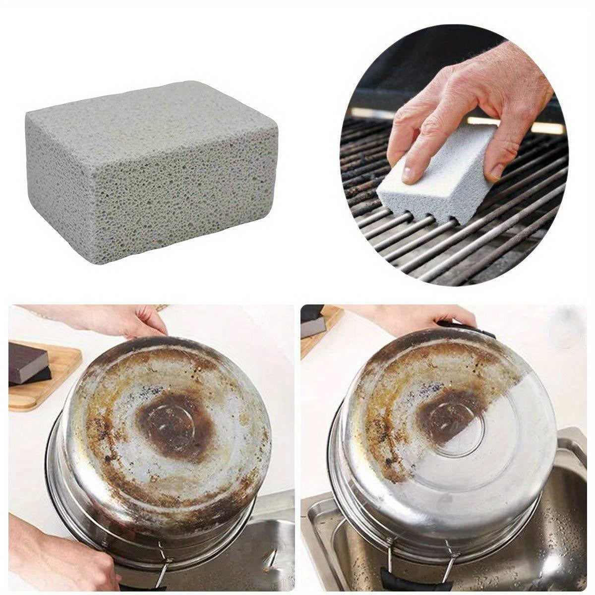 BBQ Grill Cleaning Brick - Magic Stone Barbecue Cleaning Block, Outdoor Camping & Picnic Tool, Kitchen and Cookware Cleaning Accessory