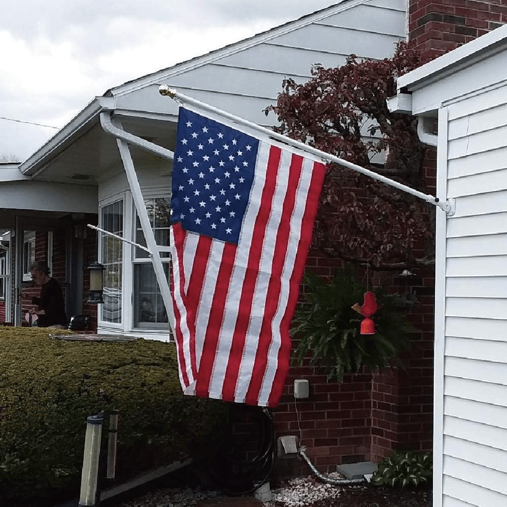 Flag Pole Holder Bracket – Multi-Position Mounting with Hardware, Premium Aluminum Alloy, Rust-Free Flagpole Holder (Flag Not Included)