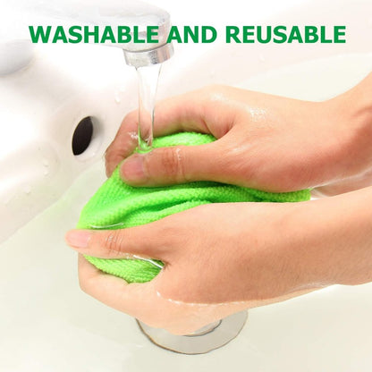 Microfiber Car Window Cleaning Tool – Extendable Handle, Washable & Reusable Cloth Pad, Interior & Exterior Glass Wiper Kit