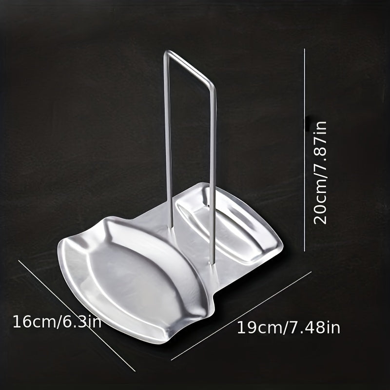 Stainless Steel Pot Cover Rack - Kitchen Storage Tray for Pots and Spoons, Stylish Tabletop Organizer