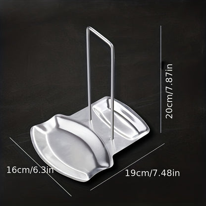 Stainless Steel Pot Cover Rack - Kitchen Storage Tray for Pots and Spoons, Stylish Tabletop Organizer