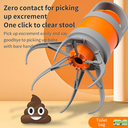 Portable Dog Pooper Scooper with 45 Waste Bags - Outdoor Dog Poop Picker and Excrement Shovel - Essential Pet Cleaning Supplies