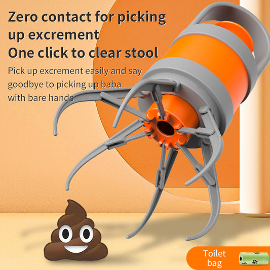 Portable Dog Pooper Scooper with 45 Waste Bags - Outdoor Dog Poop Picker and Excrement Shovel - Essential Pet Cleaning Supplies