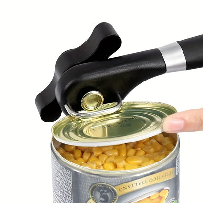 Quick and Easy Stainless Steel Can Opener - Multifunctional Kitchen Gadget for Effortless Can Opening