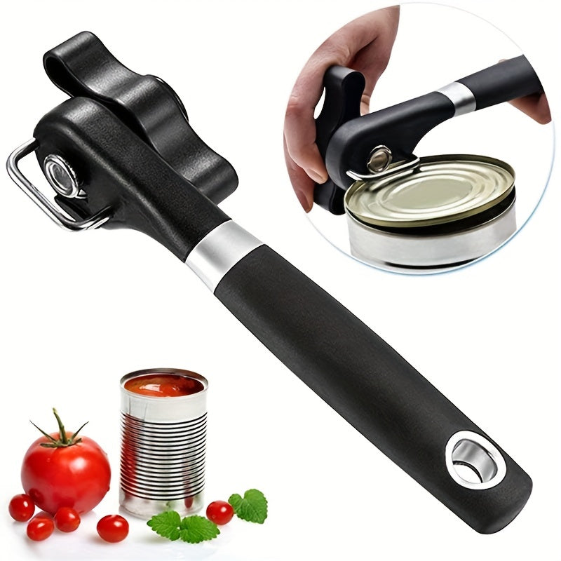 Quick and Easy Stainless Steel Can Opener - Multifunctional Kitchen Gadget for Effortless Can Opening