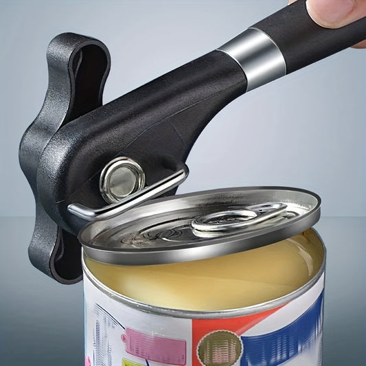 Quick and Easy Stainless Steel Can Opener - Multifunctional Kitchen Gadget for Effortless Can Opening