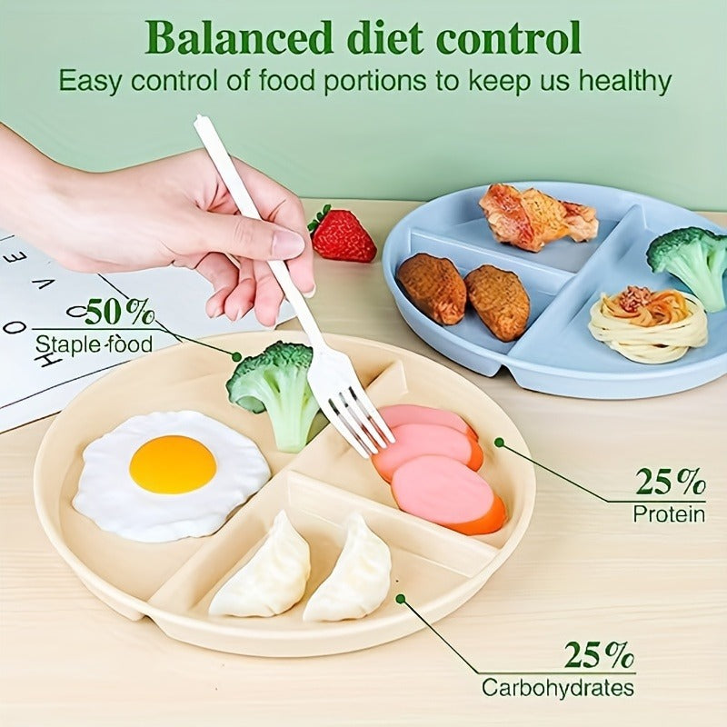 4pcs Unbreakable 9-Inch Wheat Plastic Dinner Plates – Durable, BPA-Free, Reusable for Picnic & Eid Al-Adha Celebrations