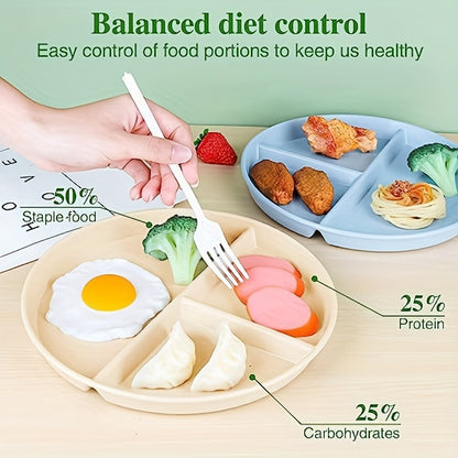4pcs Unbreakable 9-Inch Wheat Plastic Dinner Plates – Durable, BPA-Free, Reusable for Picnic & Eid Al-Adha Celebrations