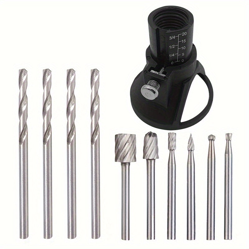 11PCS Electric Drill Engraver Grinder Accessories - Rotary Power Tool Set with Drill Bits for Rotary Tools