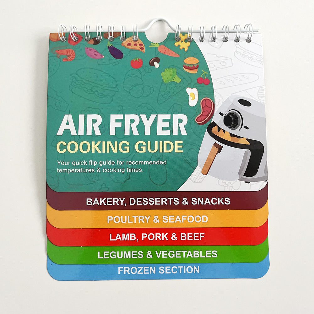 Air Fryer Magnetic Cheat Sheet – Cooking Times Chart for Popular Foods, Quick Reference Guide Kitchen Accessory & Gadget