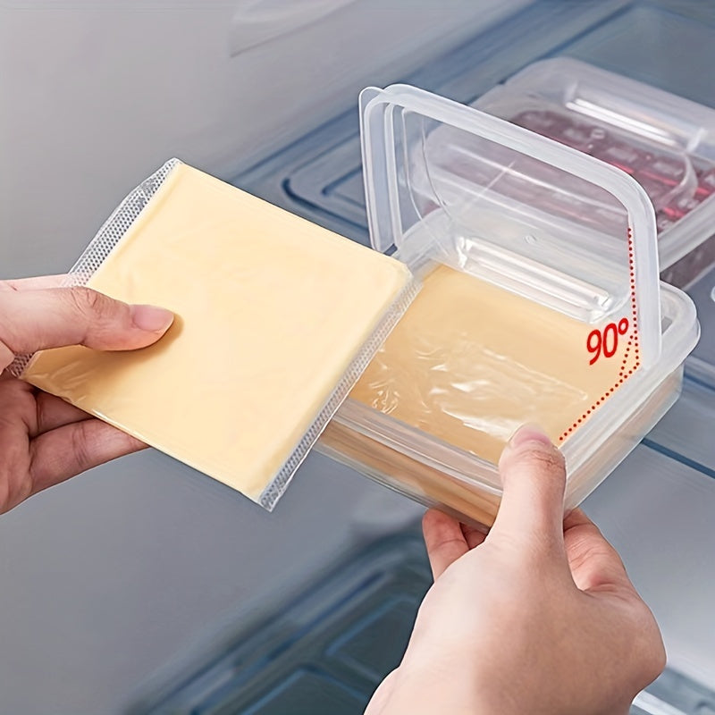 Large Capacity Portable Fresh Storage Box - Clear Container for Butter, Cheese, and Kitchen Essentials - Convenient Fridge Organizer, Eid Al-Adha Mubarak Gift Idea