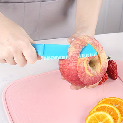 3PCS/6PCS/8PCS Kitchen Knife Set - Plastic Serrated Edges for Safe Cutting of Cakes, Fruits, and Veggies, Perfect for Little Chefs