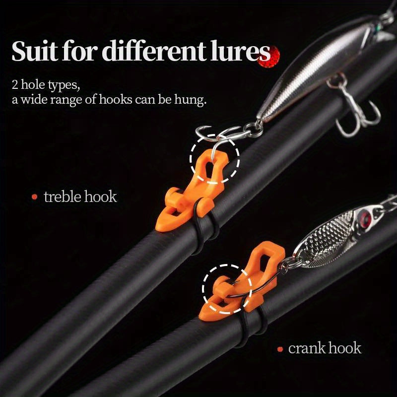10/20 Sets Fishing Hook Keeper – Protective Jig Hooks Holder with Adjustable Elastic Rubber Rings, Essential Tool for Anglers