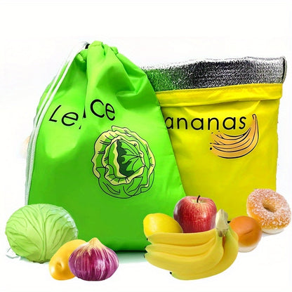 Freshness Keeper Banana Storage Bag - Preserve Freshness, Prevent Ripening, Lightweight, Washable, Durable - Space-Saving Design for Fruits and Vegetables, Easy to Clean