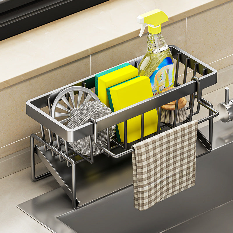 Kitchen Rack – Punch-Free Household Spice and Rag Drain Rack, Sink Faucet Organizer
