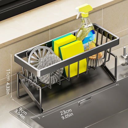 Kitchen Rack – Punch-Free Household Spice and Rag Drain Rack, Sink Faucet Organizer