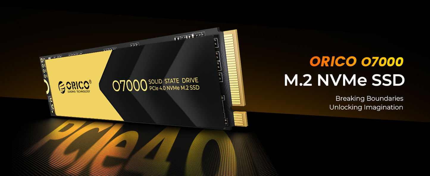ORICO PCIe 4.0 M.2 NVMe SSD O7000 – 7400MB/s Internal Solid State Drive for PS5 Gaming & Content Creators (1TB/2TB/4TB, M Key 2280)