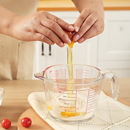 500ml Heat-Resistant Glass Measuring Cup with Scale and Handle - Microwave and Oven Safe for Baking and Cooking