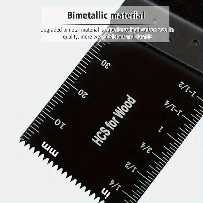 Professional Multitool Saw Blades Set - Universal Oscillating Blades for Wood, Metal, Plastic Cutting - Quick Release and Sharp Blades