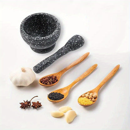 Grinding Bowls - Kitchen Garlic Press and Pepper Crushers, Food-Grade PP Multi-Purpose Grinders, Garlic Mashers, Spice Tools for Restaurant and Home Kitchen - 1 Set