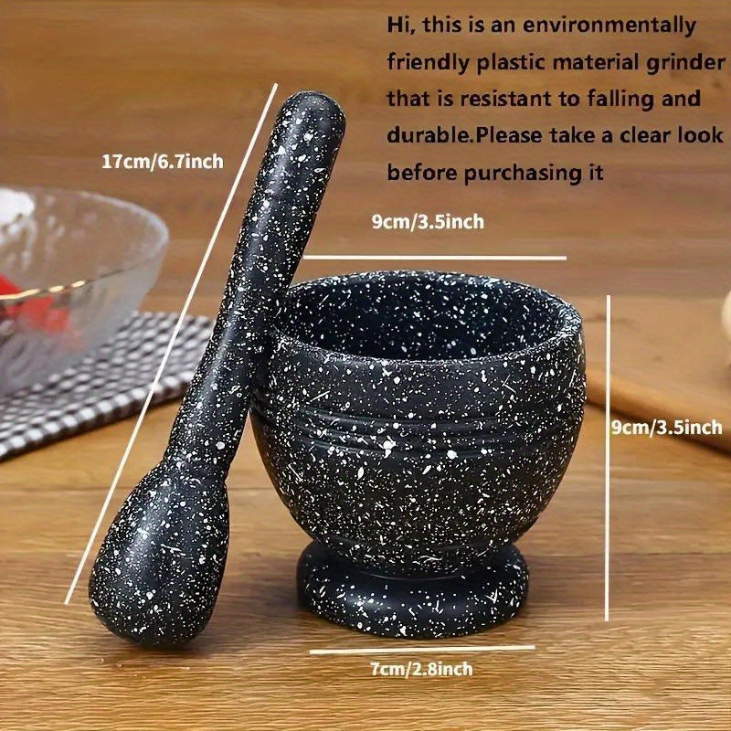 Grinding Bowls - Kitchen Garlic Press and Pepper Crushers, Food-Grade PP Multi-Purpose Grinders, Garlic Mashers, Spice Tools for Restaurant and Home Kitchen - 1 Set
