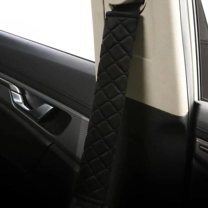 2PCS Plush Embroidered Car Seat Belt Covers – Soft, Adjustable Shoulder Pads for Comfort & Safety