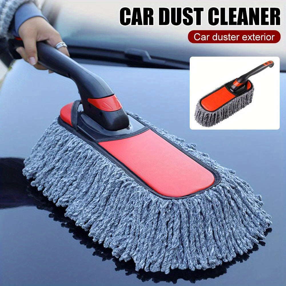 Extendable Handle Car Duster - Soft Non-Scratch Cleaning Brush for Car and Home Dusting, Removable Dust Remover Tool