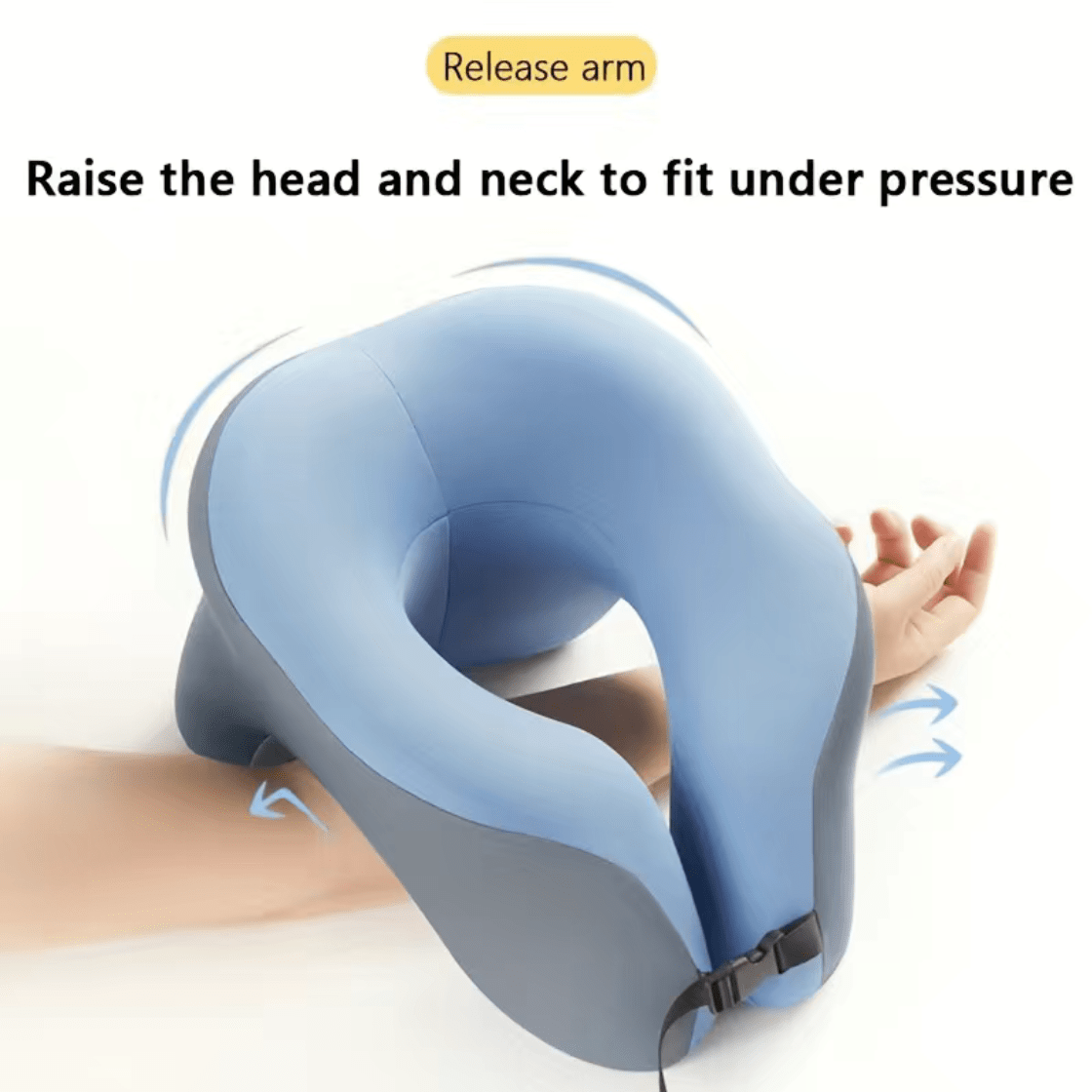 Ergonomic Memory Foam U-Shaped Pillow – Comfort and Support for Travel and Office Naps, Versatile Neck and Head Cushion