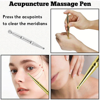 Professional Reflexology Pen – Stainless Steel Massage Tool for Full Body, Deep Tissue Massage, Acupressure, Reflexology Pressing Point Massager