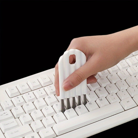 1pc Essential Computer Cleaning Kit - Soft Bristle Brush, Precision Corner Duster, Keycap Cleaner for Dust Removal and Sanitizing